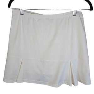 Bolle Tennis Skirt Women's Activewear‎ Pleated Athletic Skort White Size M